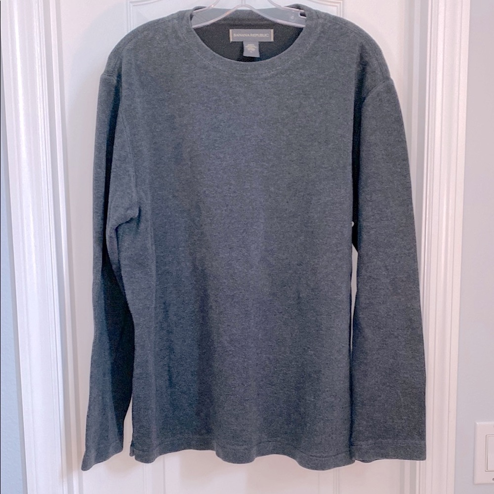 Banana Republic Men's Grey Long Sleeve Shirt size large